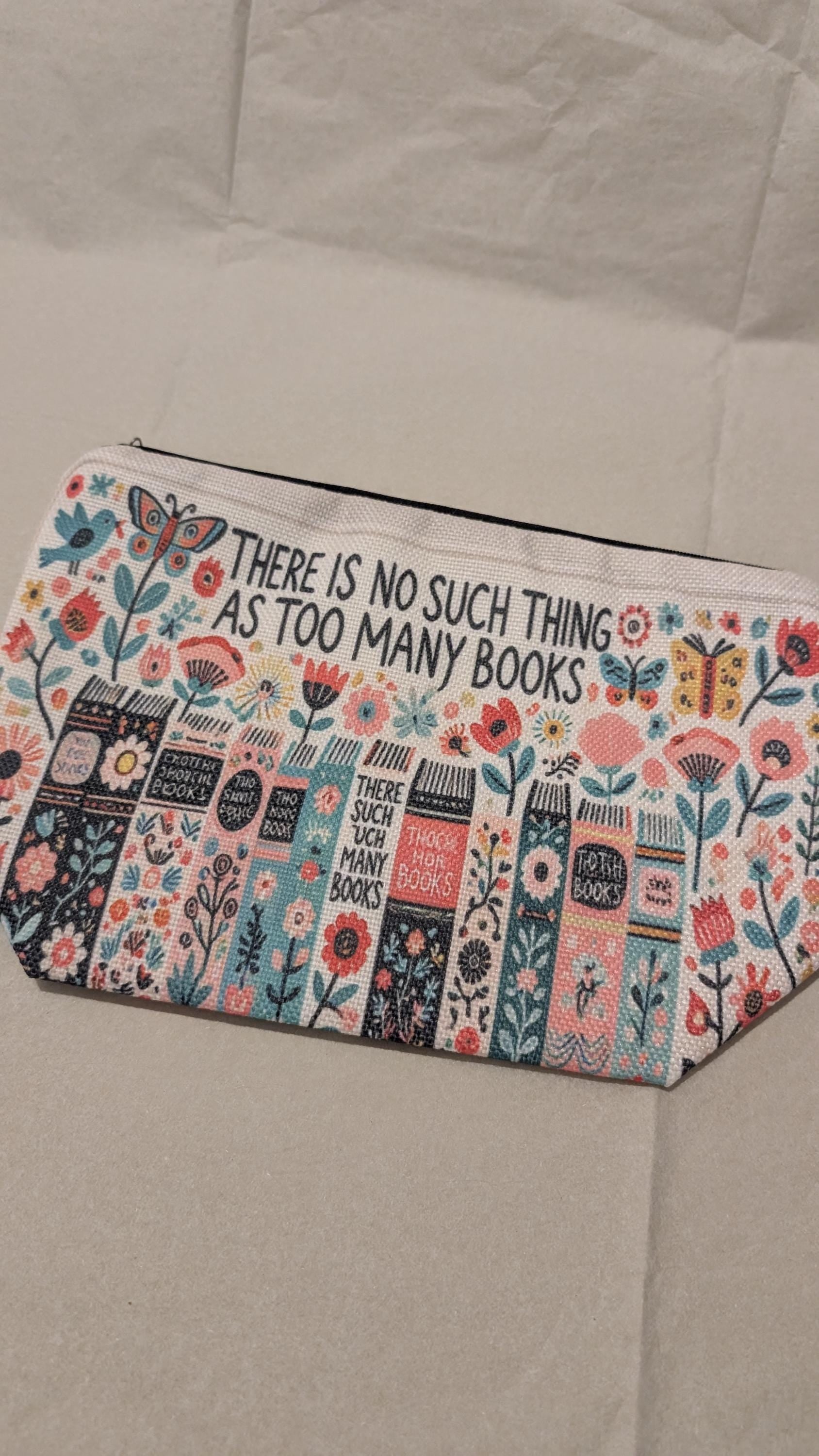 Book Lover Tote Bag and Make Up Bag Set