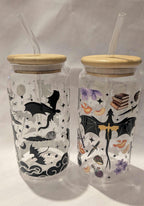 Dragon Skyline Glass Drinks Tumbler -  Fantasy Book Themed Glass Cup