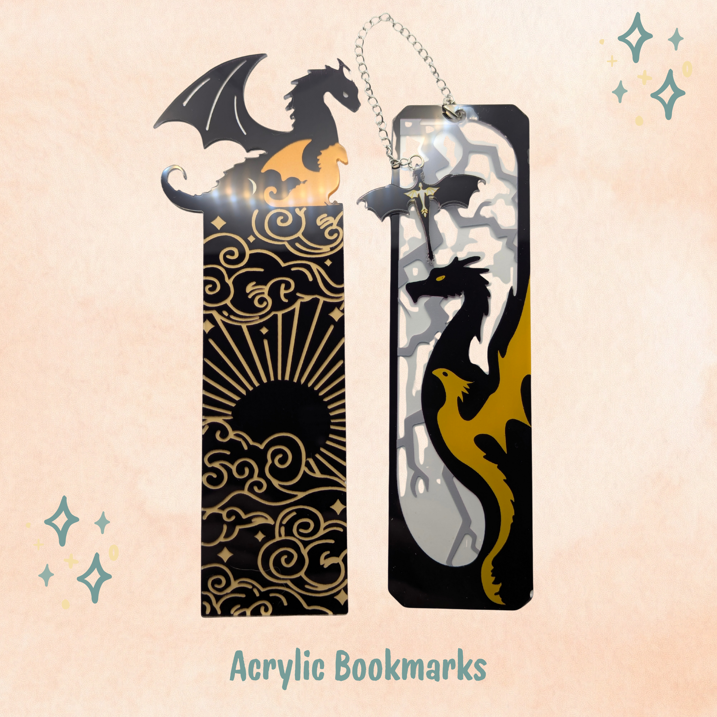 Set of 2 Dragon Bookmarks