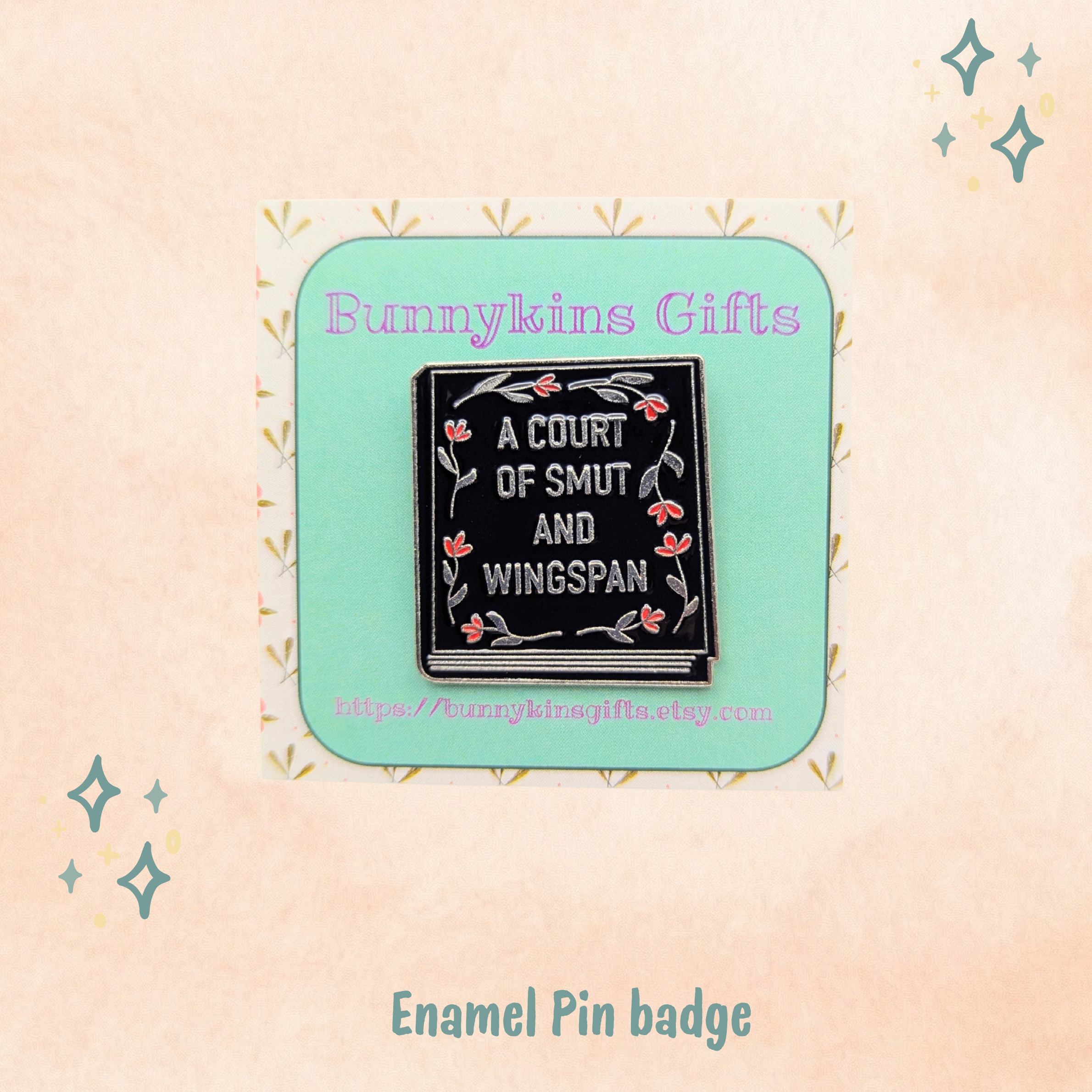 A Court of Smut Book Enamel Pin Badge