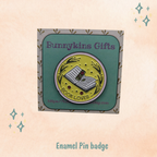Round Book Lover Enamel Pin Badge