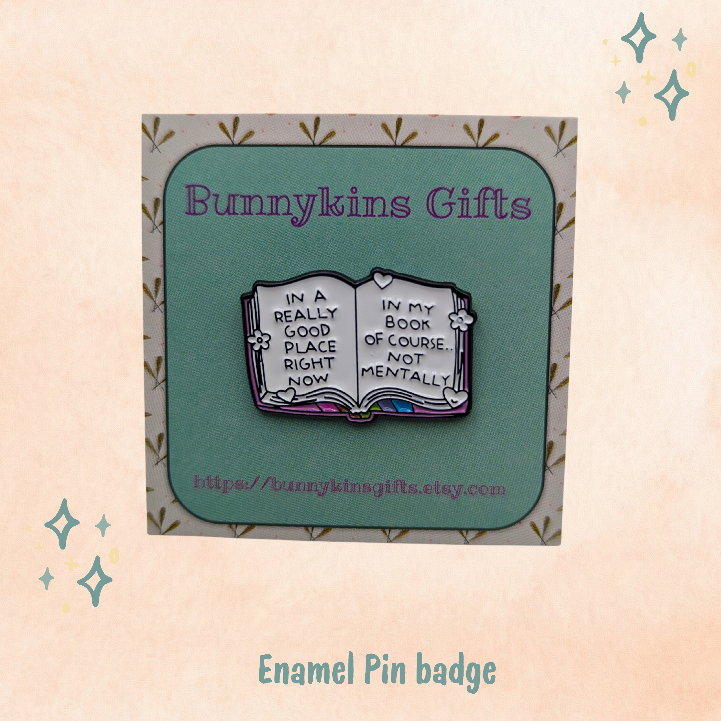 In a Good Place Book Enamel Pin Badge