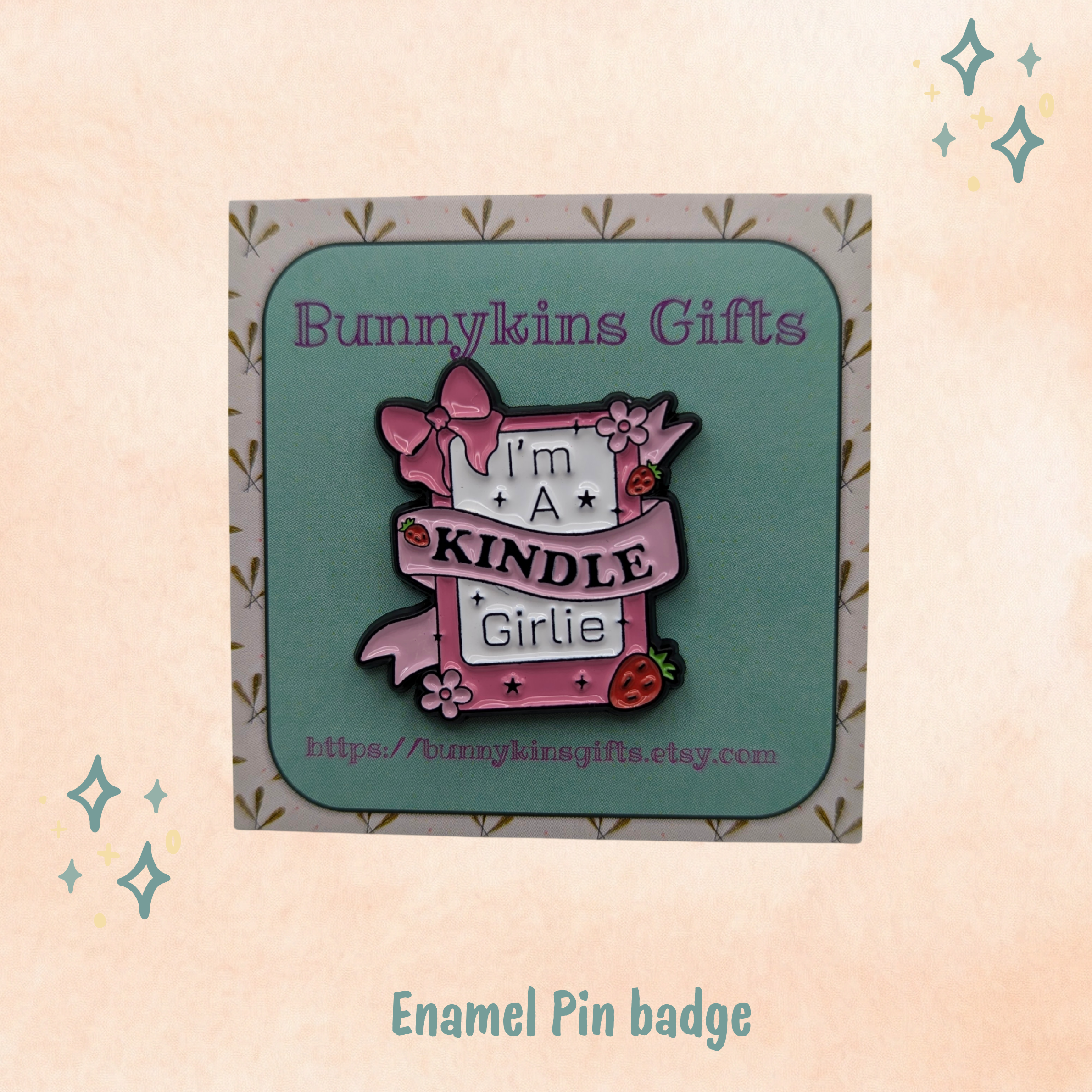 Kindle Girlie Enamel Pin Badge