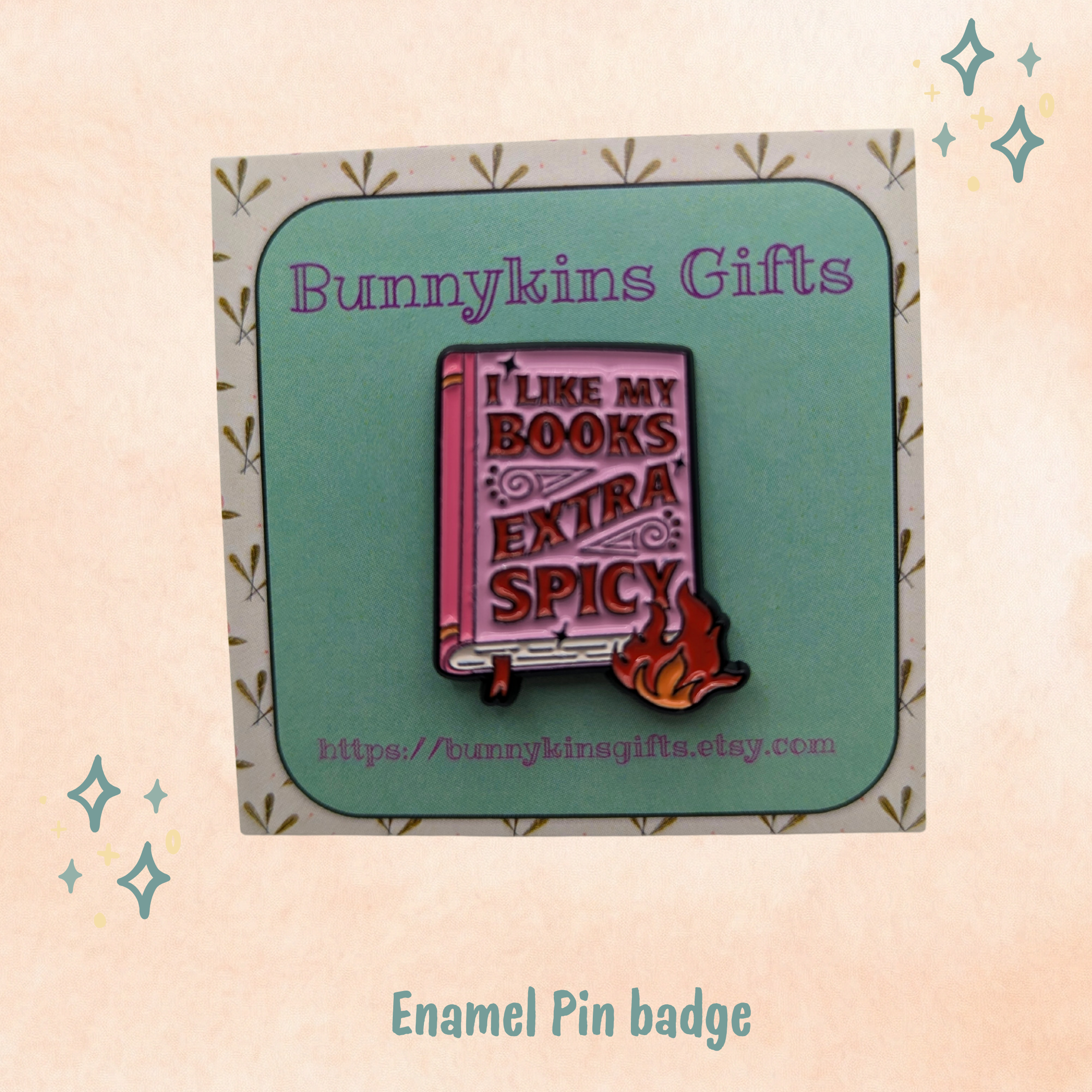 Extra Spicy Book Enamel Pin Badge