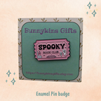 Spooky Book Club Enamel Pin Badge
