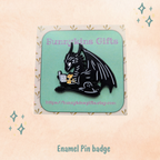 Dragon Reading Enamel Pin Badge