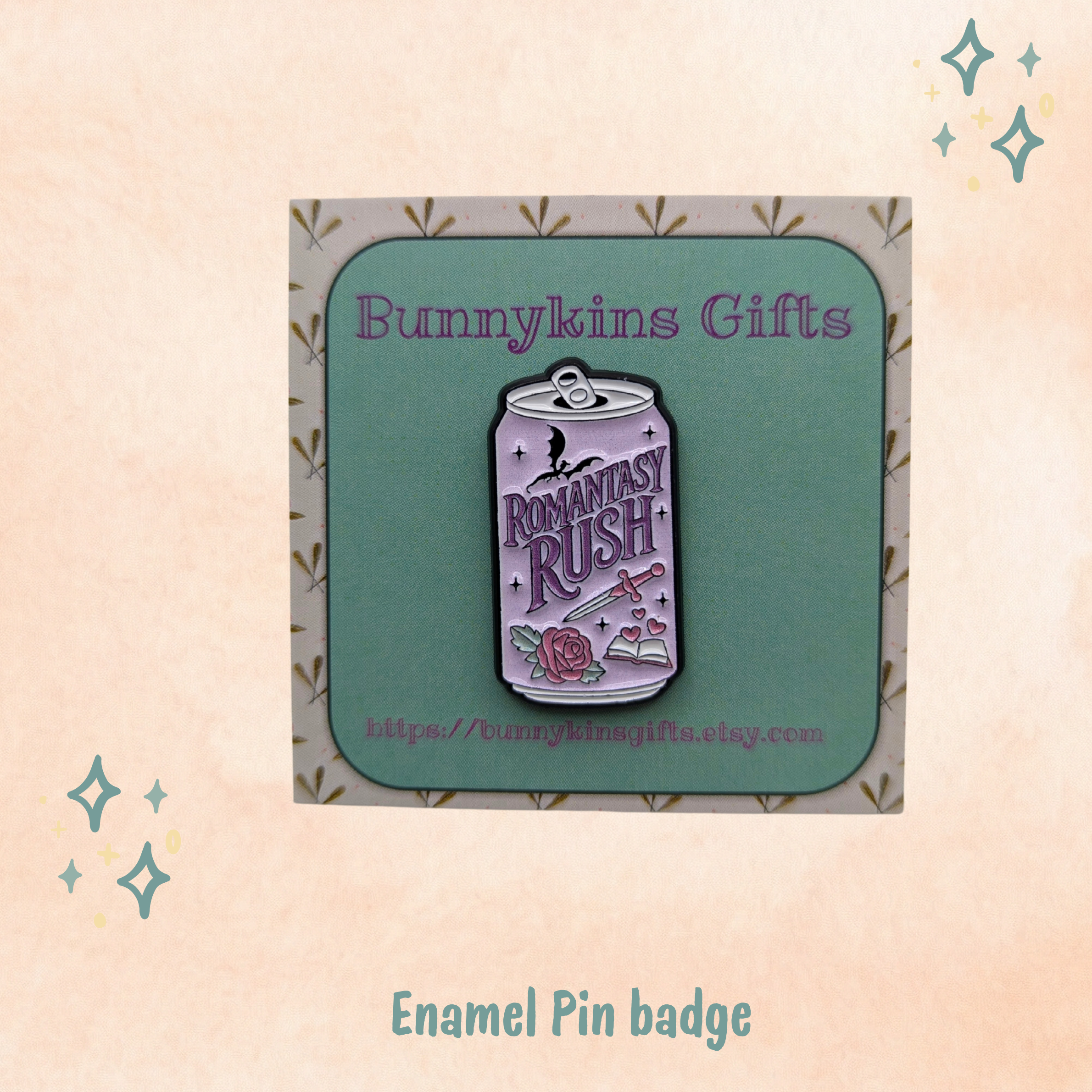 Romantasy Rush Soda Can Enamel Pin Badge