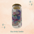 Pastel Fantasy Glass Drinks Tumbler - Bookish Fantasy Themed Glass Cup