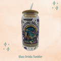 Leaving Reality Glass Drinks Tumbler - Bookish Fantasy Themed Glass Cup