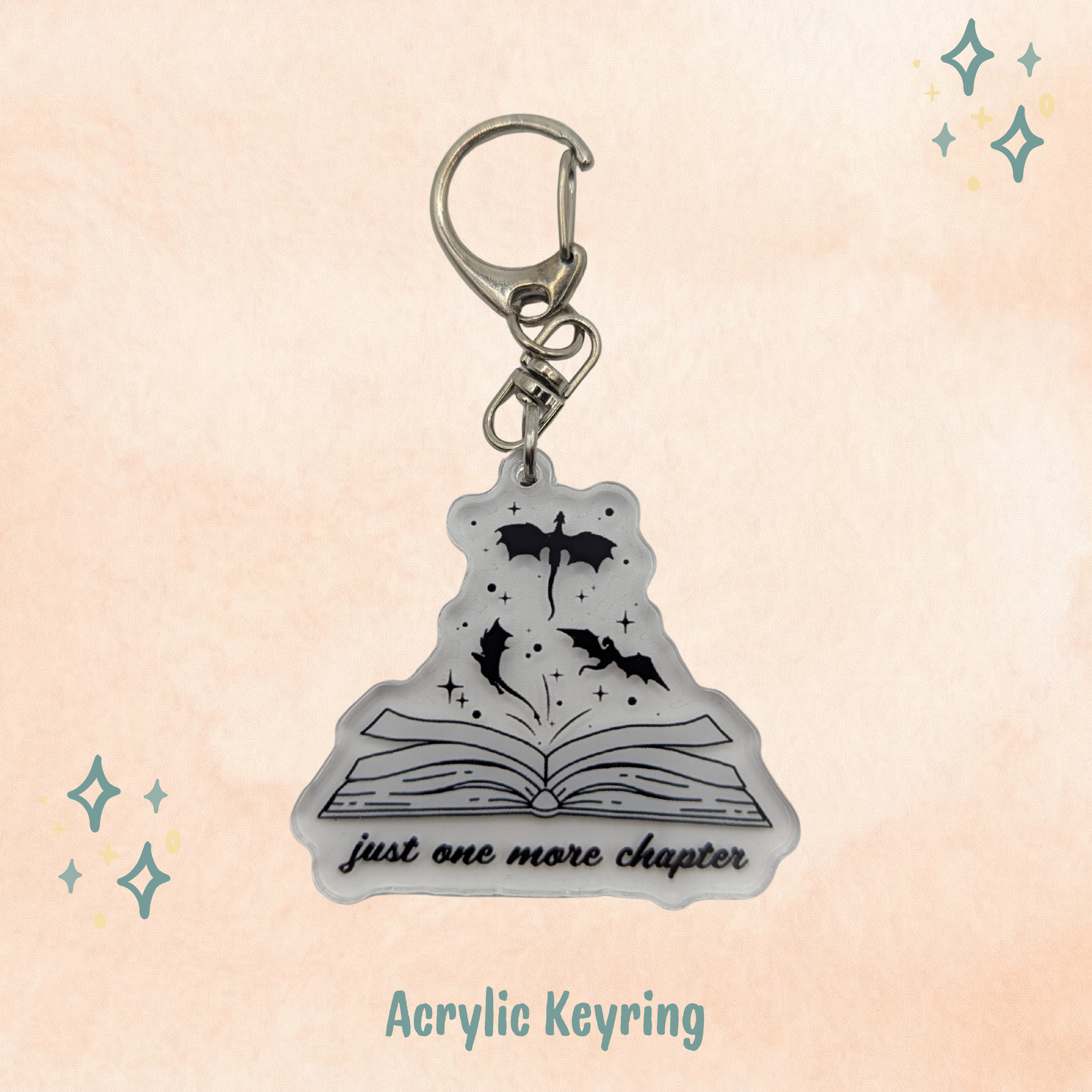 Just One More Chapter Dragon Keychain