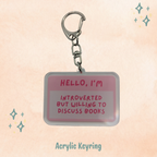 Introverted Book Lover Keychain