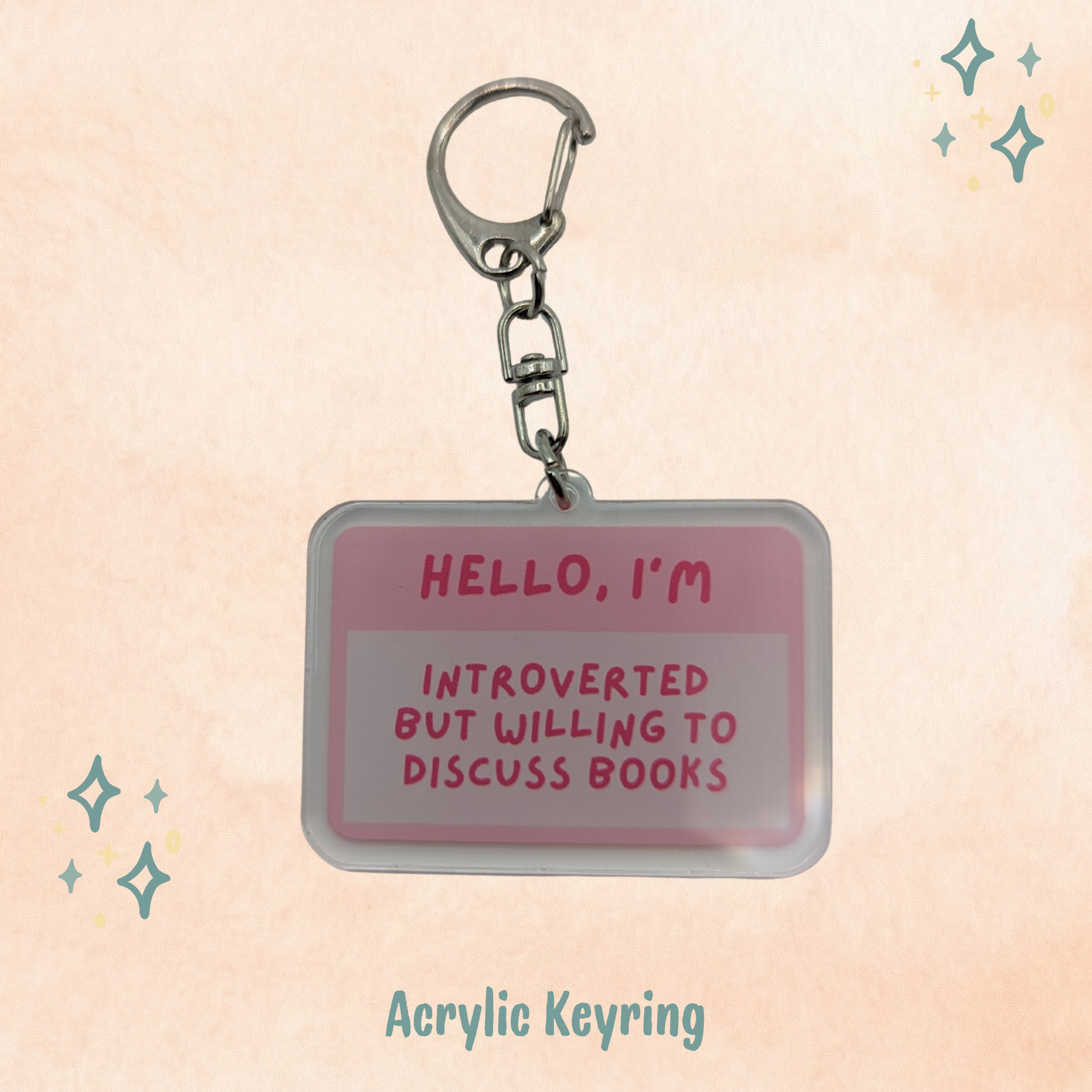 Introverted Book Lover Keychain