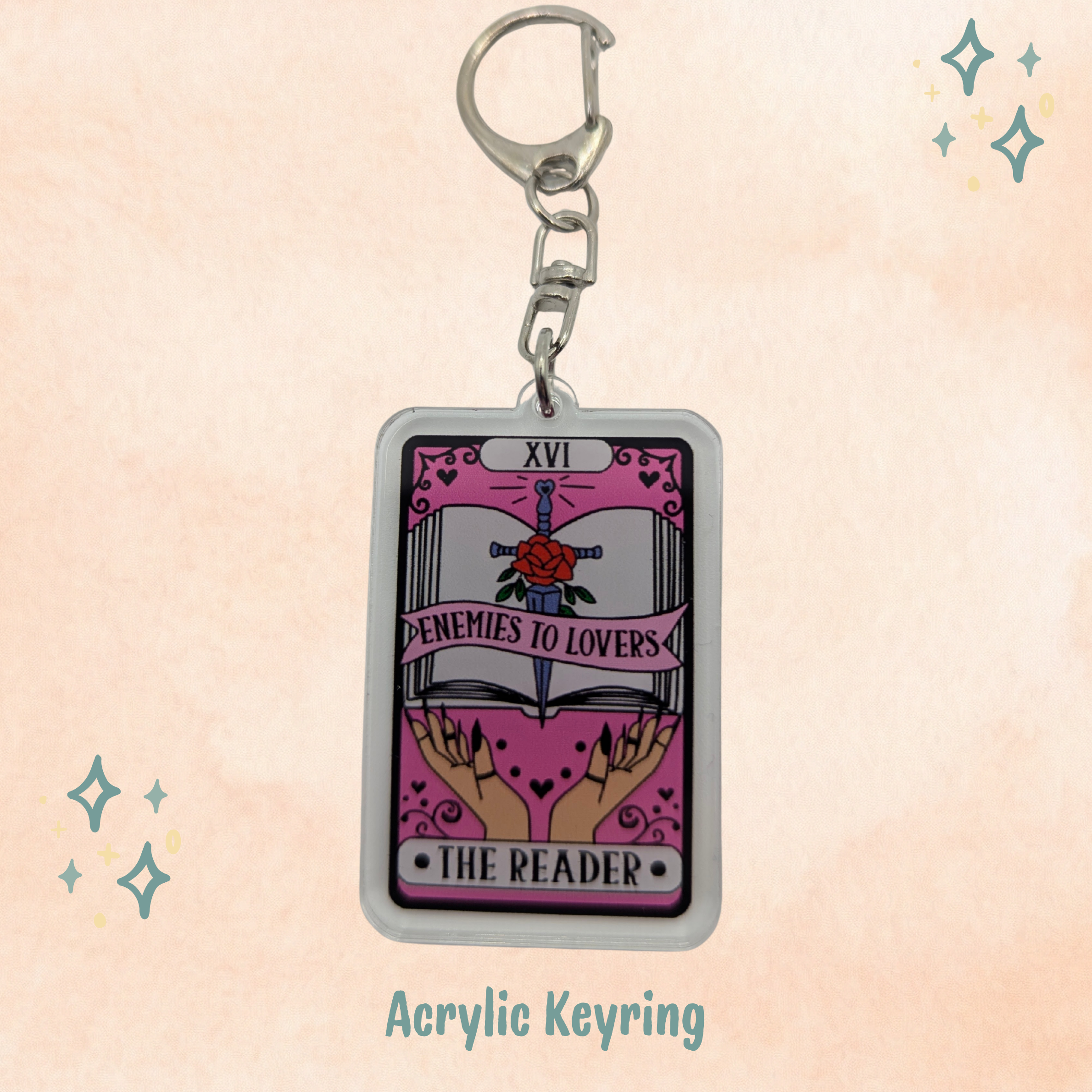 The Reader Tarot Card Keychain
