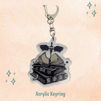 Fantasy Book Dragon Keychain