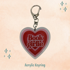 Book Girlie Heart Keychain