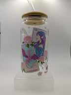 Pastel Fantasy Glass Drinks Tumbler - Bookish Fantasy Themed Glass Cup