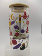 Cute Dragon Glass Drinks Tumbler - Bookish Fantasy Themed Glass Cup
