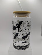 Dragon Skyline Glass Drinks Tumbler -  Fantasy Book Themed Glass Cup
