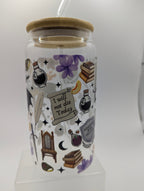 Dragon Duo Glass Drinks Tumbler -  Fantasy Book Themed Glass Cup