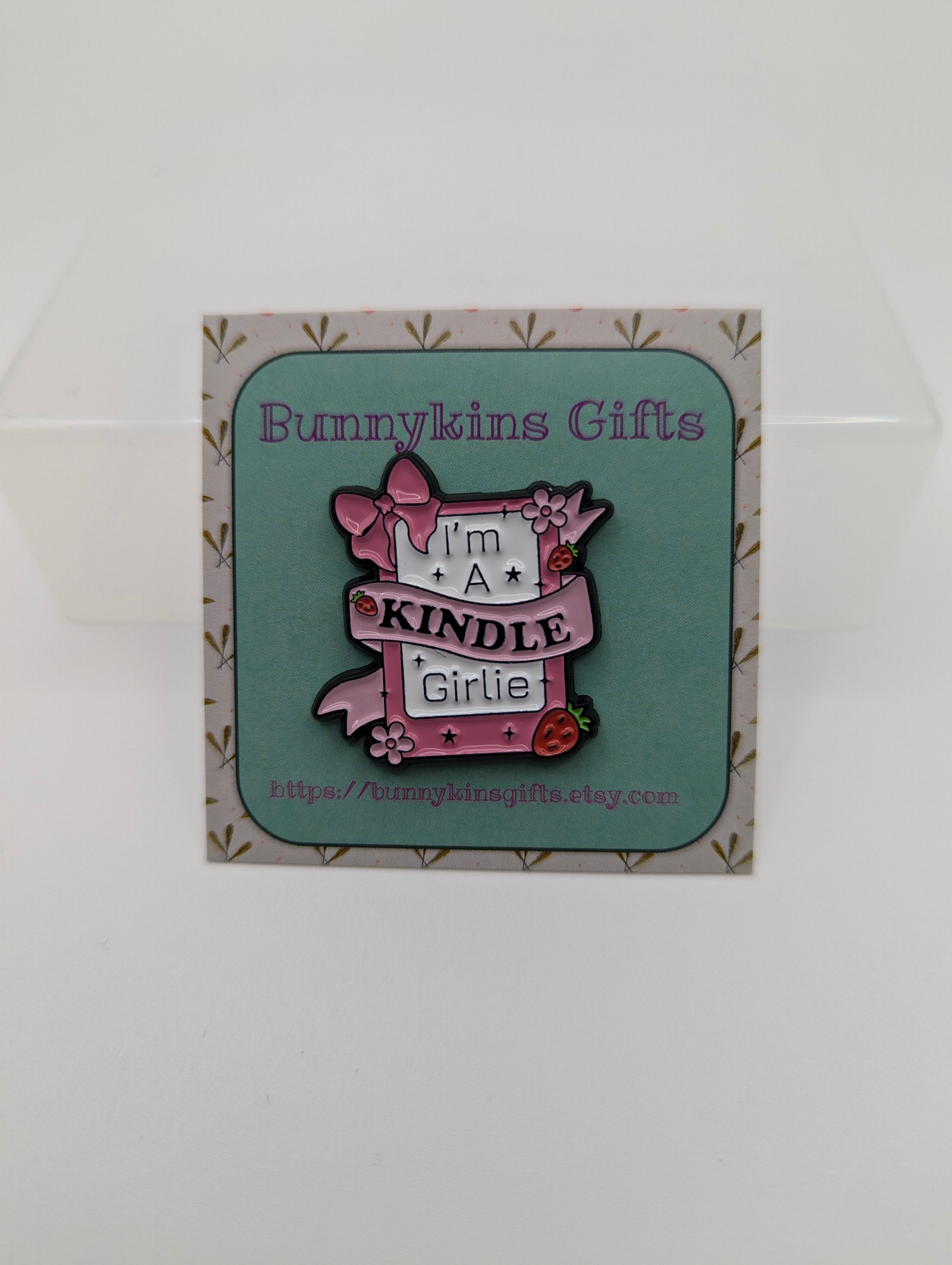 Kindle Girlie Enamel Pin Badge