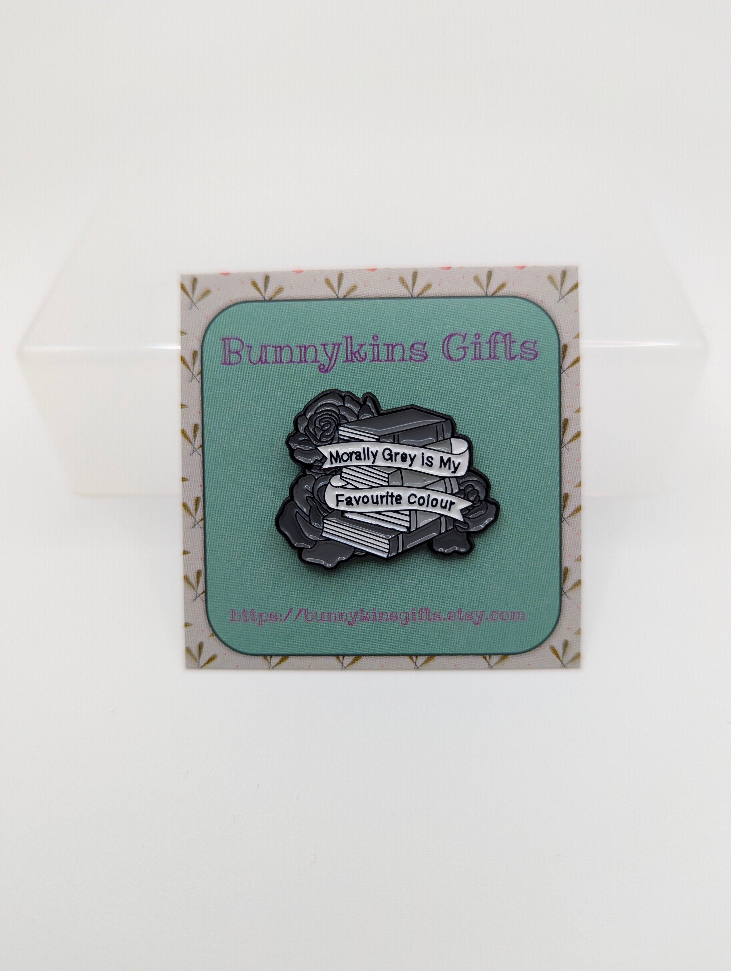 Morally Grey Ticket Enamel Pin Badge