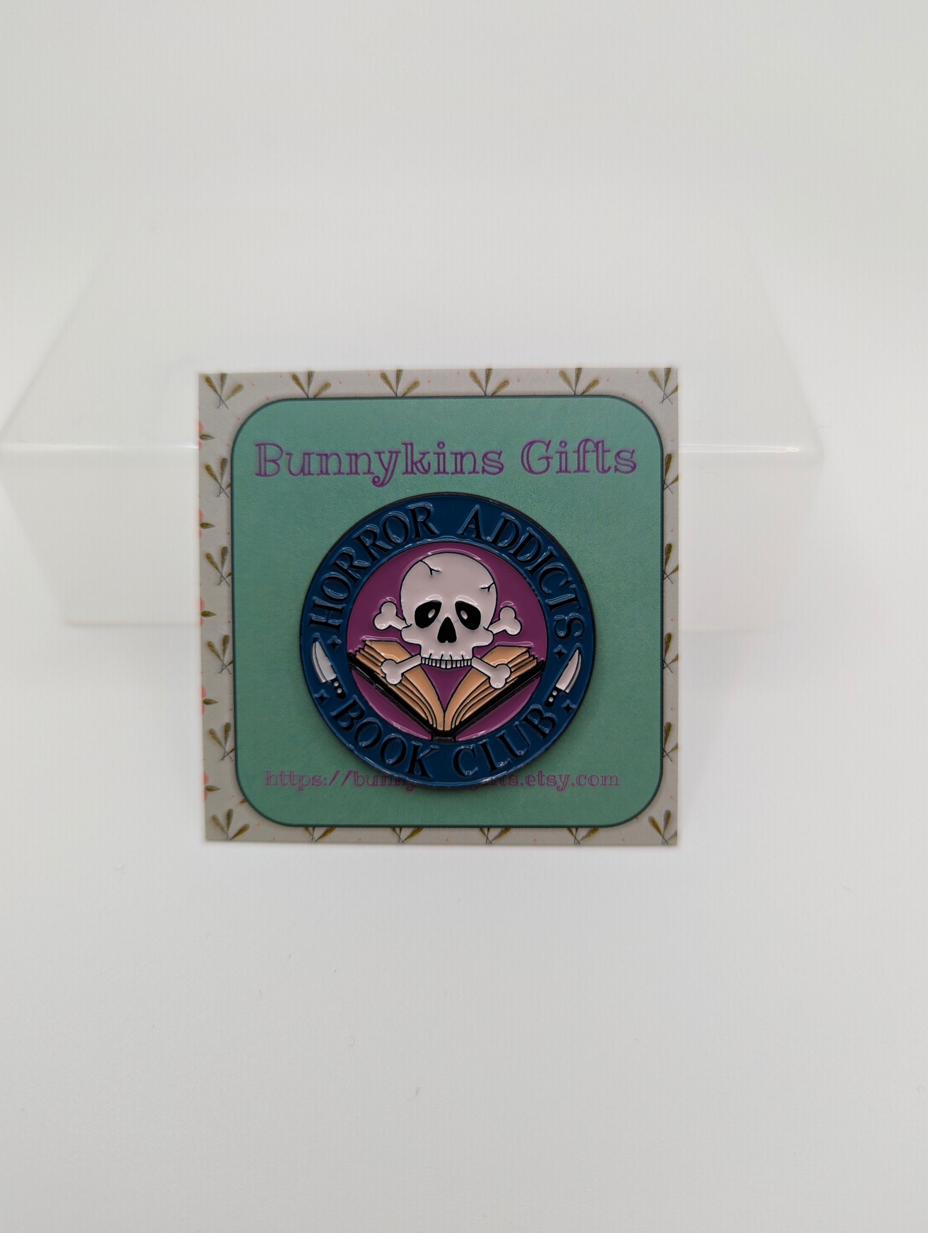 Horror Addicts Book Club Enamel Pin Badge