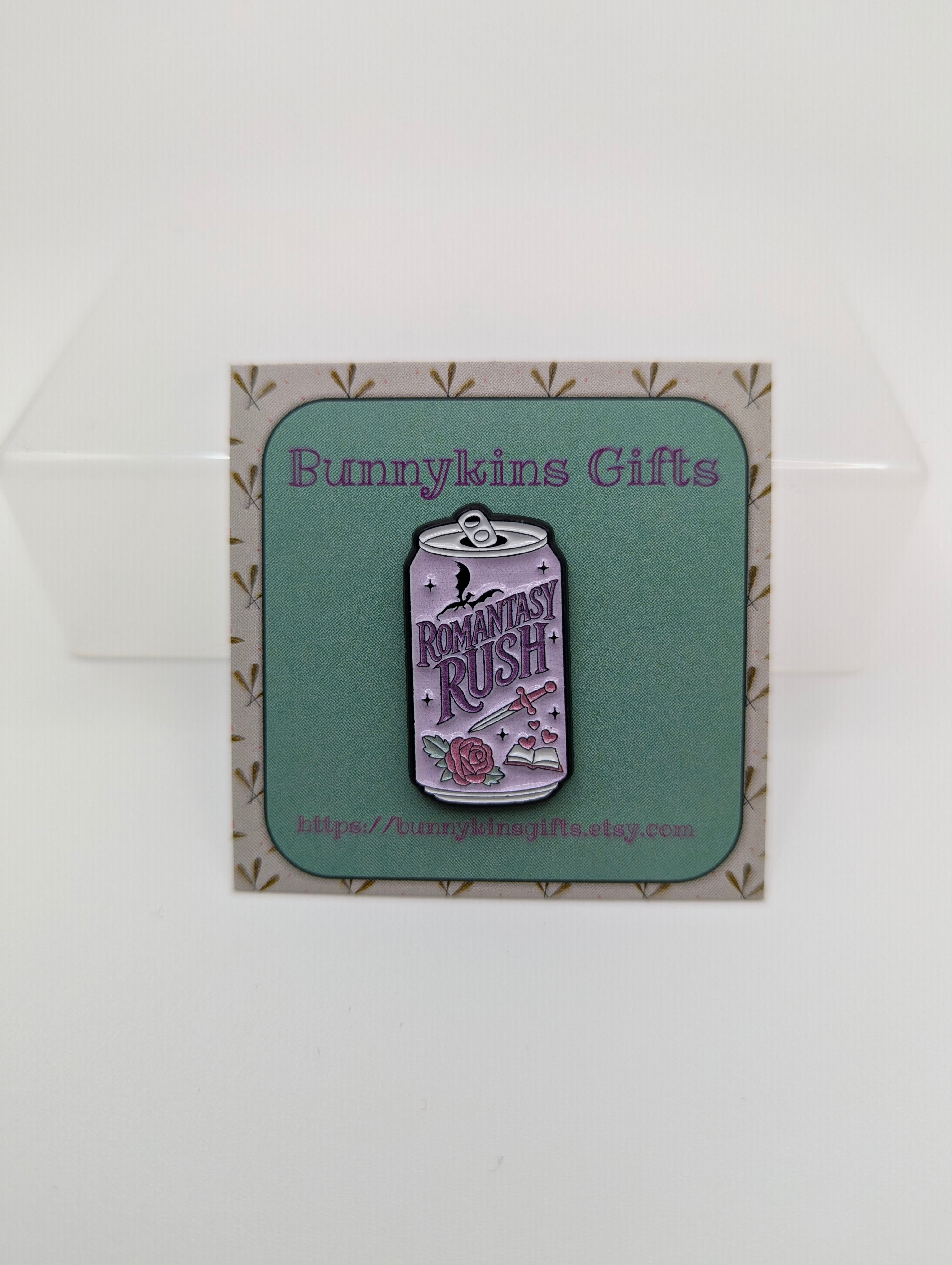 Romantasy Rush Soda Can Enamel Pin Badge