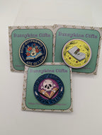 Round Book Lover Enamel Pin Badge