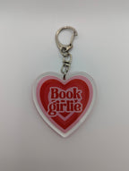 Book Girlie Heart Keychain