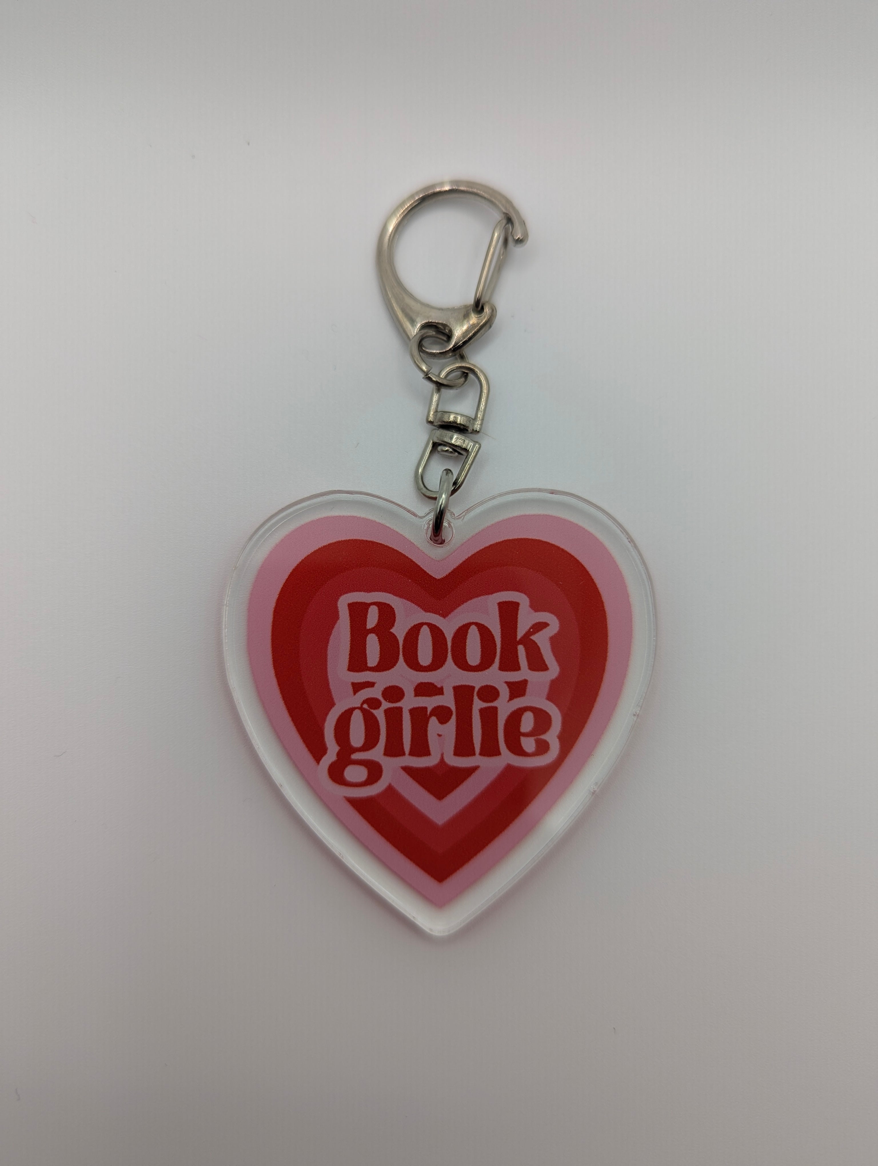 Book Girlie Heart Keychain