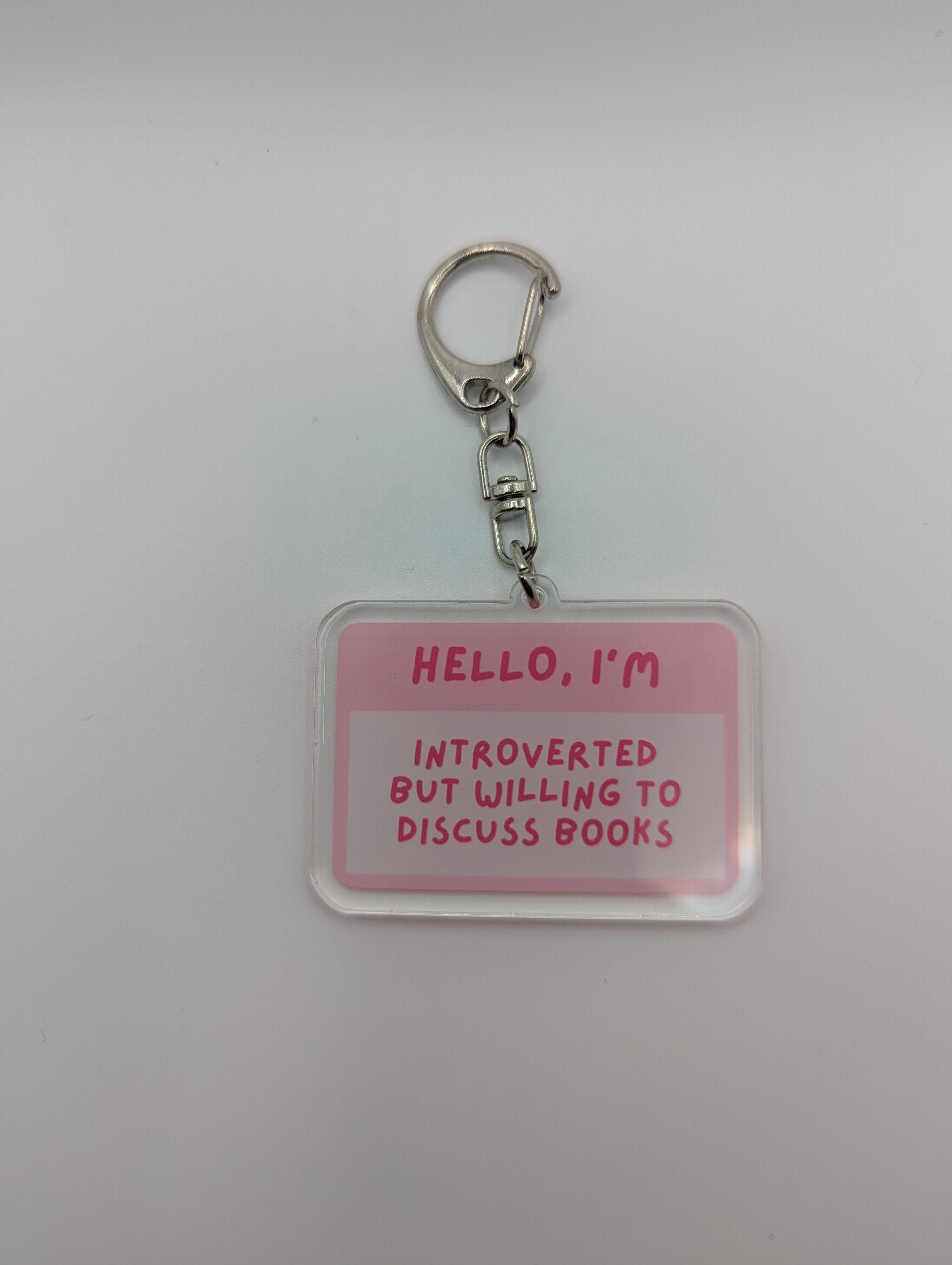 Introverted Book Lover Keychain