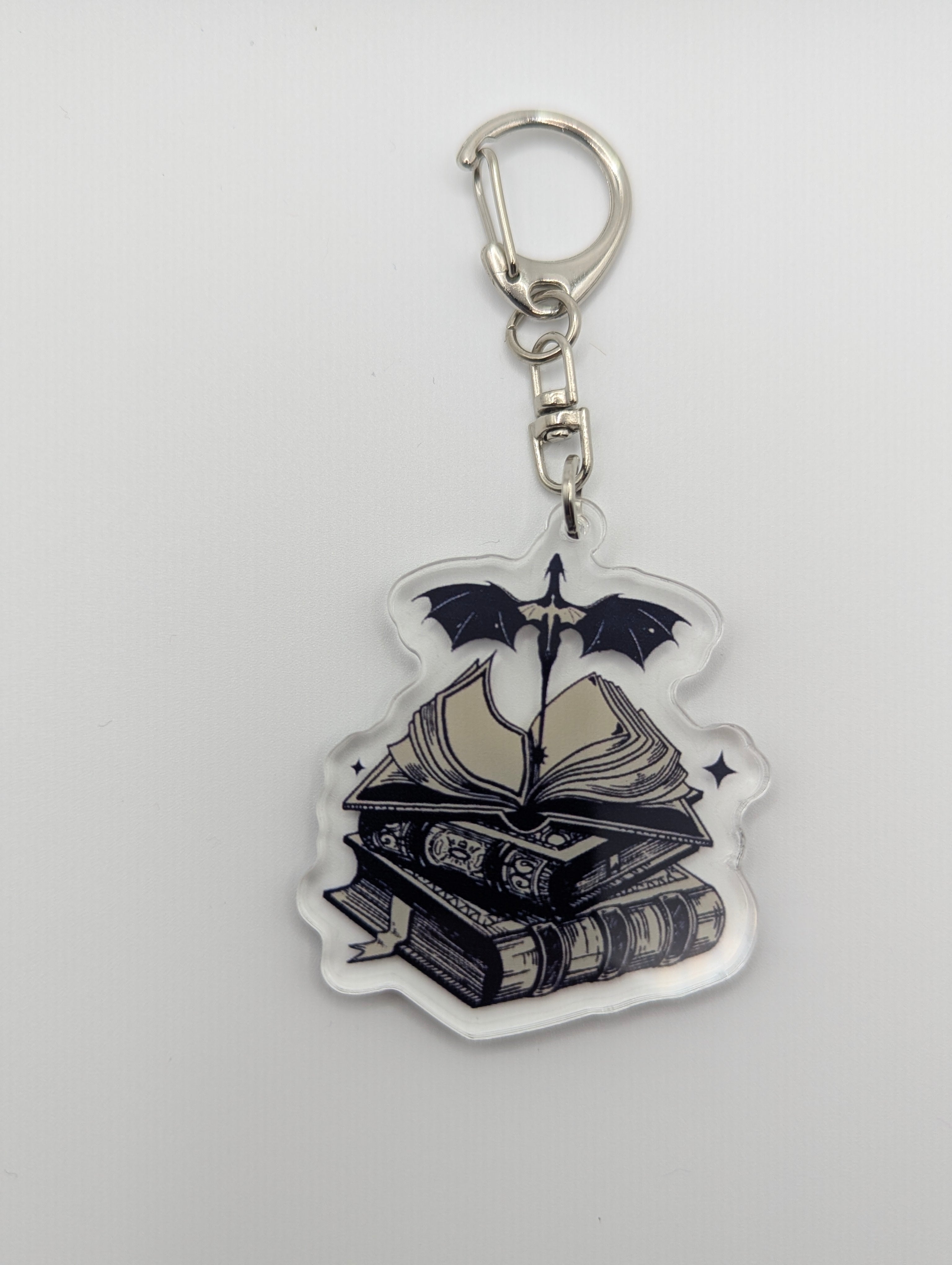 Fantasy Book Dragon Keychain