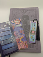 Purple Themed Notebook & Bookmark Set
