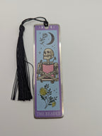 The Reader Skeleton Metal Bookmark