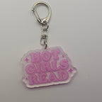 Hot Girls Read Keychain