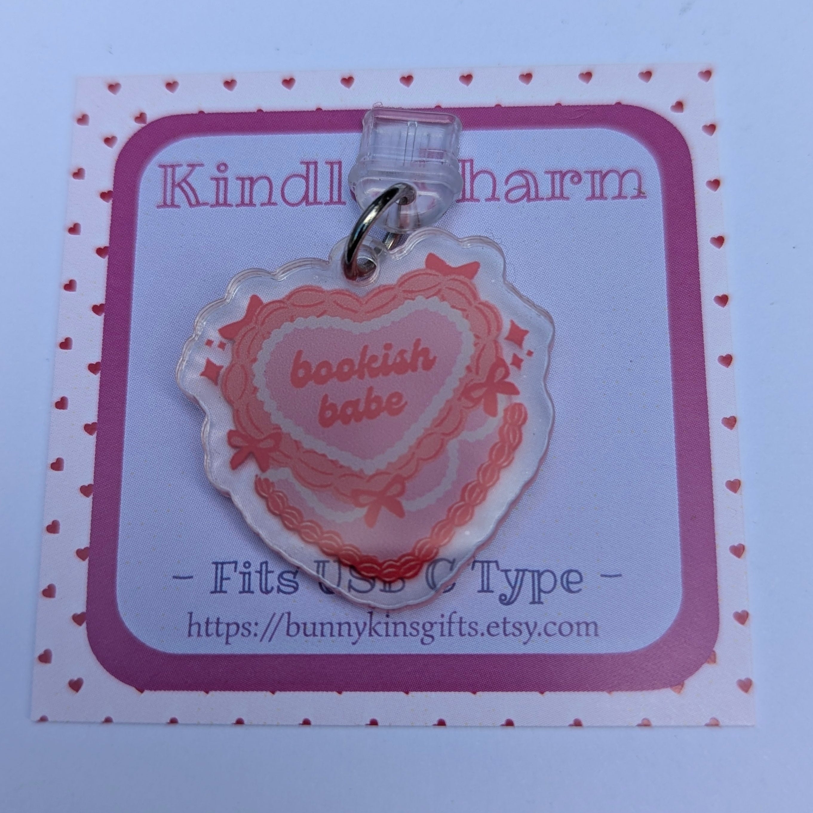 Bookish Babe Cake Charm for USB-C Port - Decorate your E-Readers or Phone