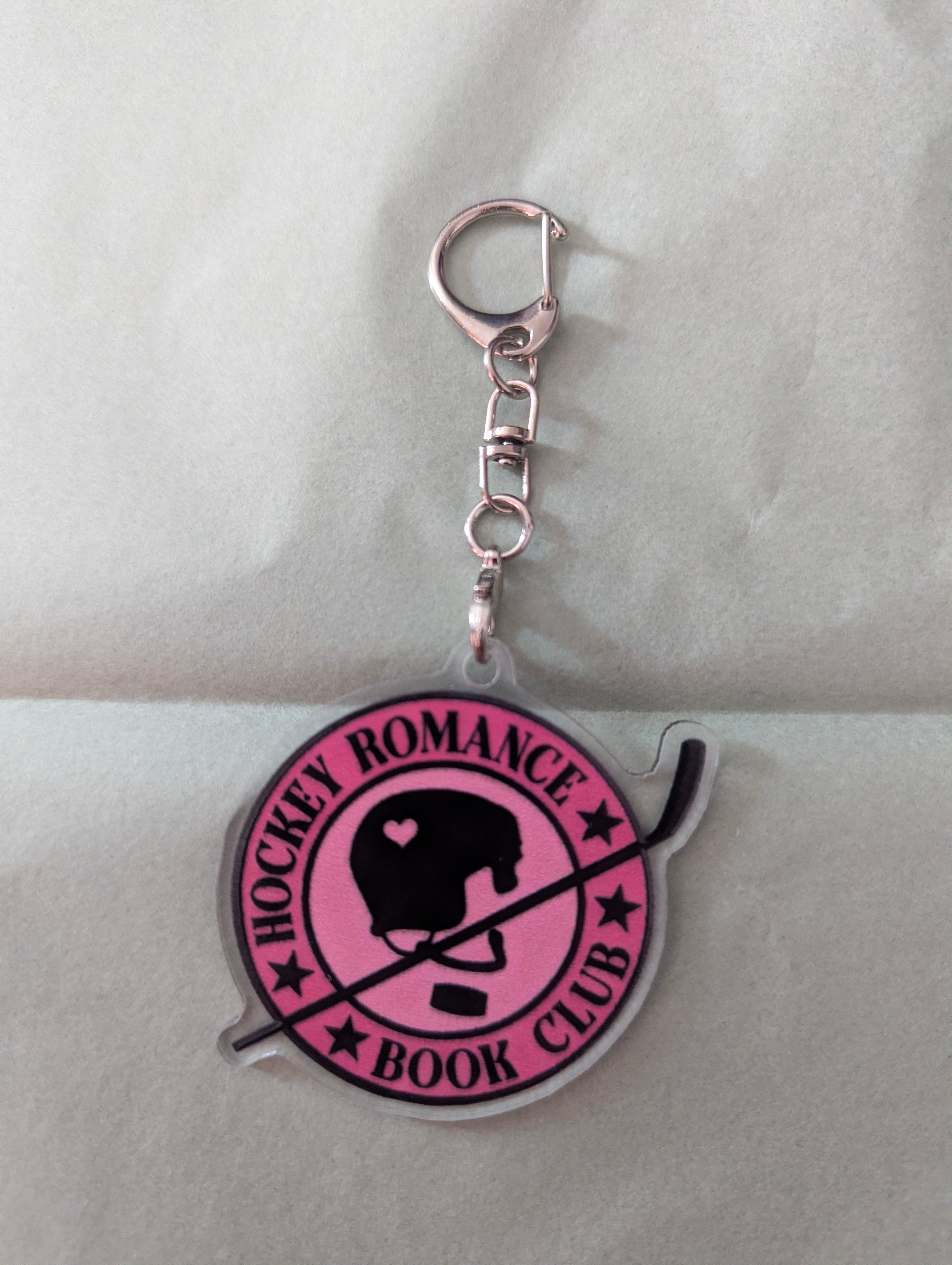 Hockey Romance Book Club Keychain