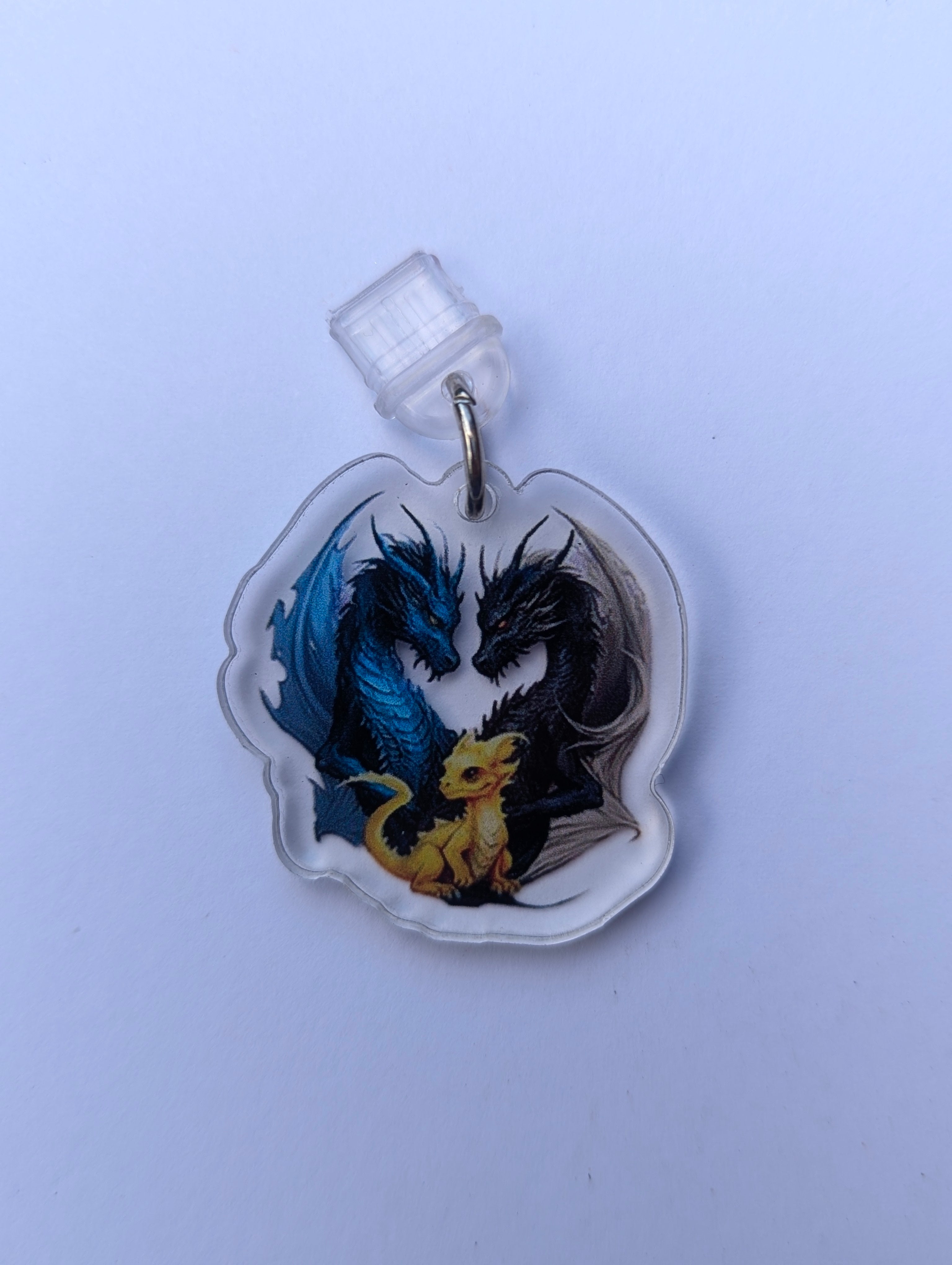 Dragon Trio Kindle Charm for USB-C Port - Decorate your E-Readers or Phone