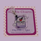 Fantasy Book Club Kindle Charm for USB-C Port - Decorate your E-Readers or Phone