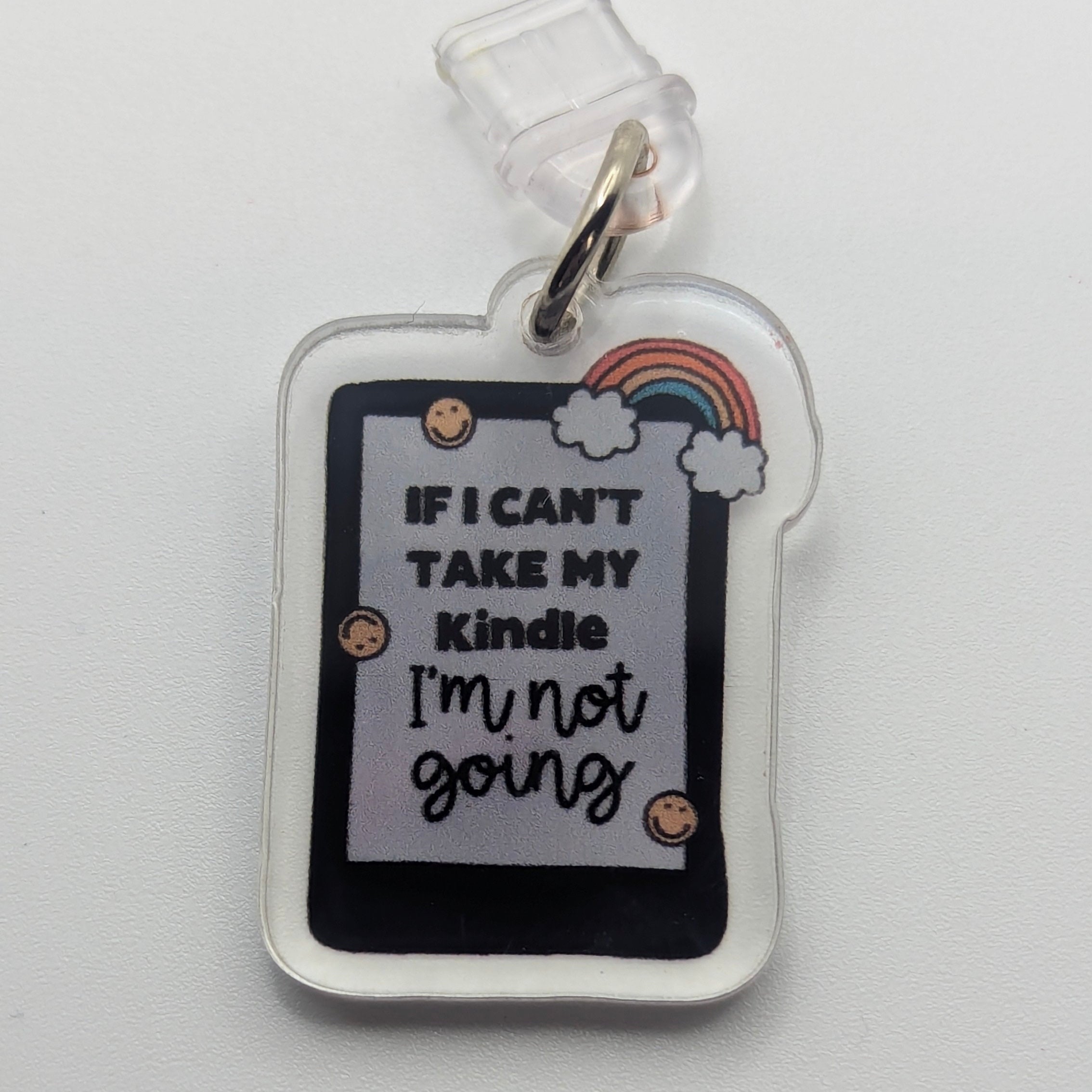 If I Can't Take My Kindle, I'm Not Going Kindle Charm for USB-C Port - Decorate your E-Readers or Phone