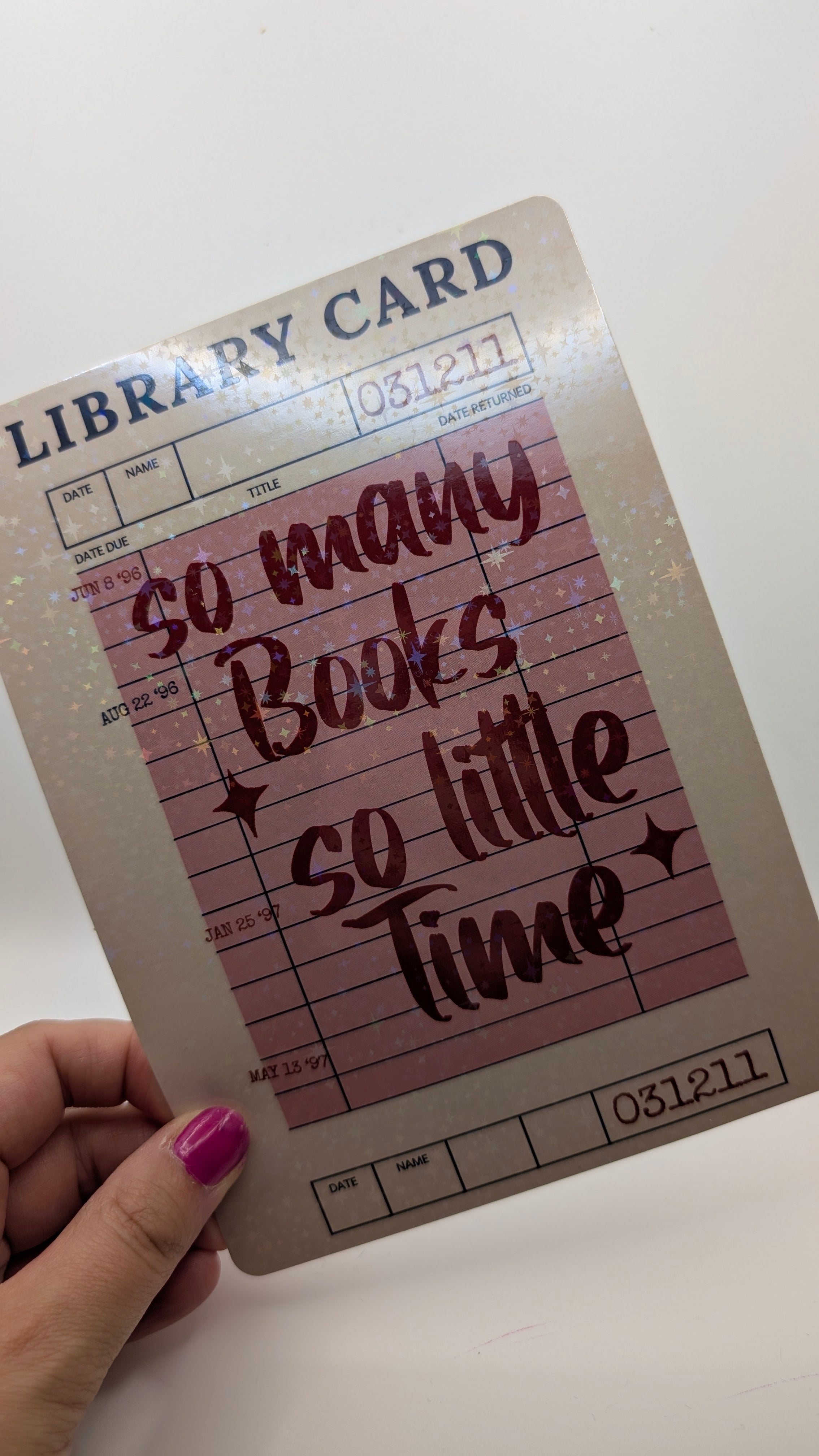 Library Card Style Kindle Inserts & Matching Magnetic Bookmarks