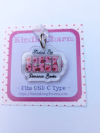 Fuelled by Romance Kindle Charm for USB-C Port - Decorate your E-Readers or Phone
