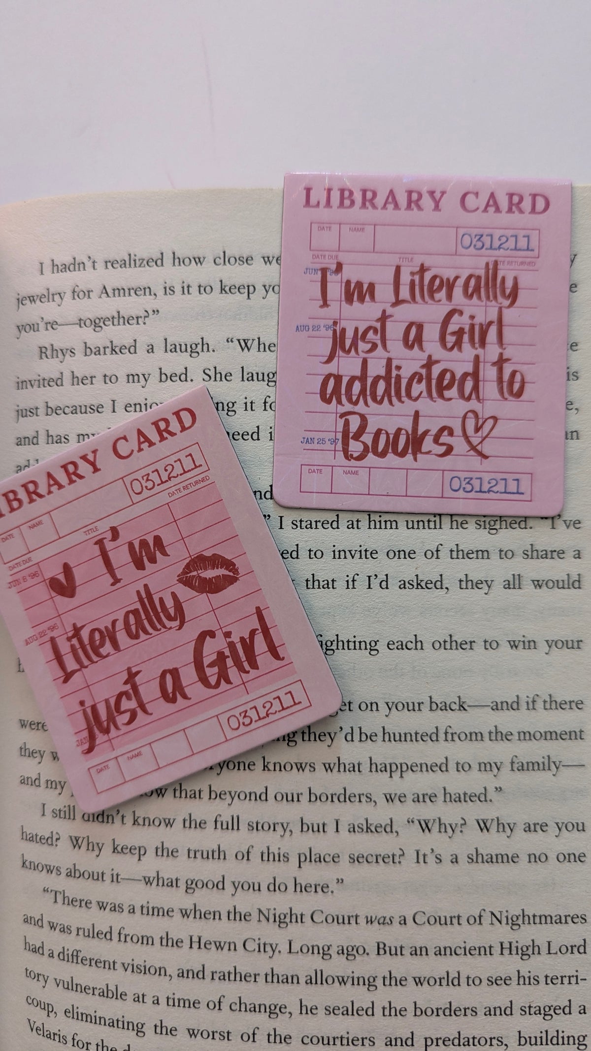 Library Card Magnetic Bookmark