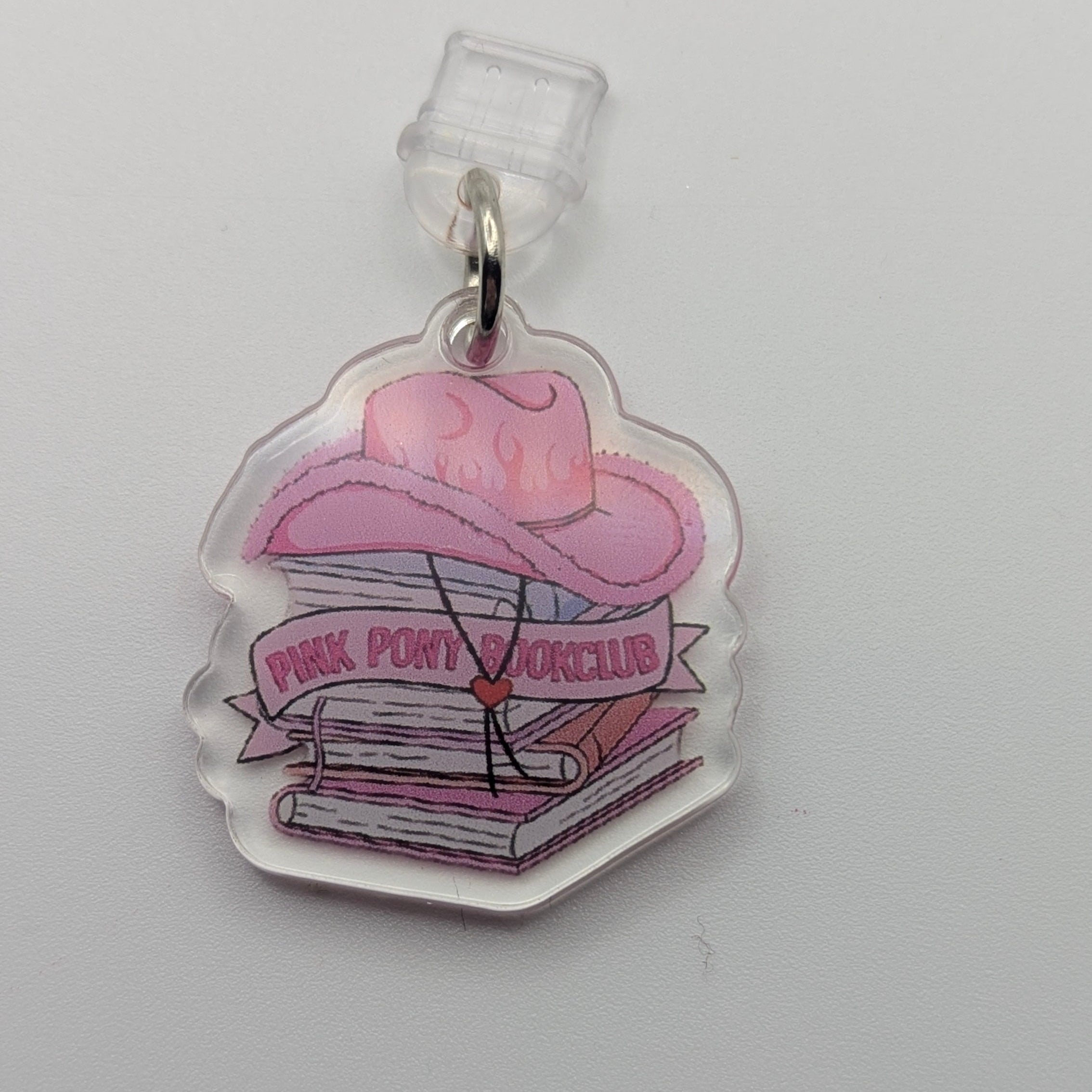 Pink Pony Book Club Kindle Charm for USB-C Port - Decorate your E-Readers or Phone