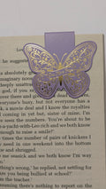 Lilac Butterfly Magnetic Bookmark