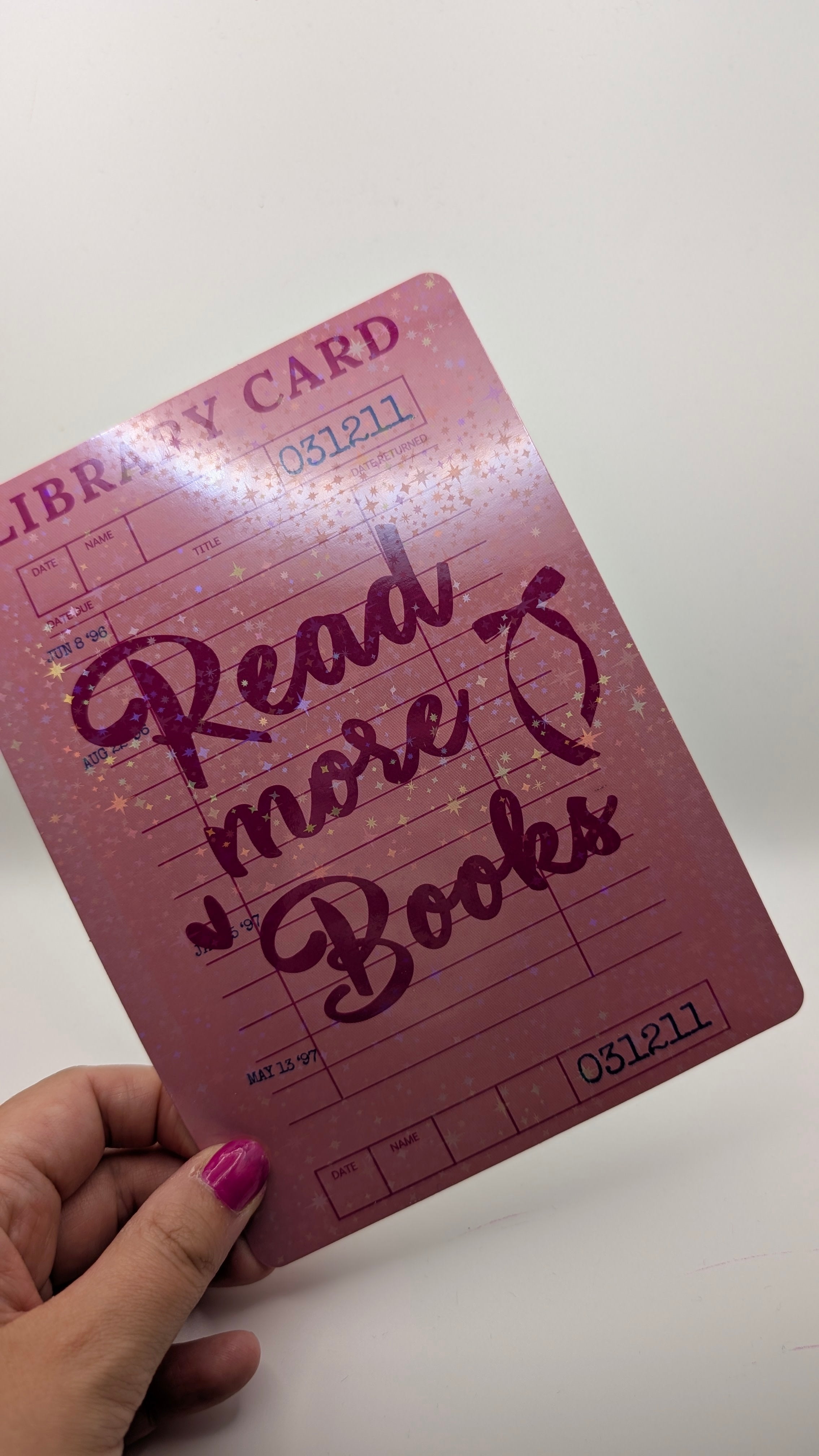 Library Card Style Kindle Inserts & Matching Magnetic Bookmarks