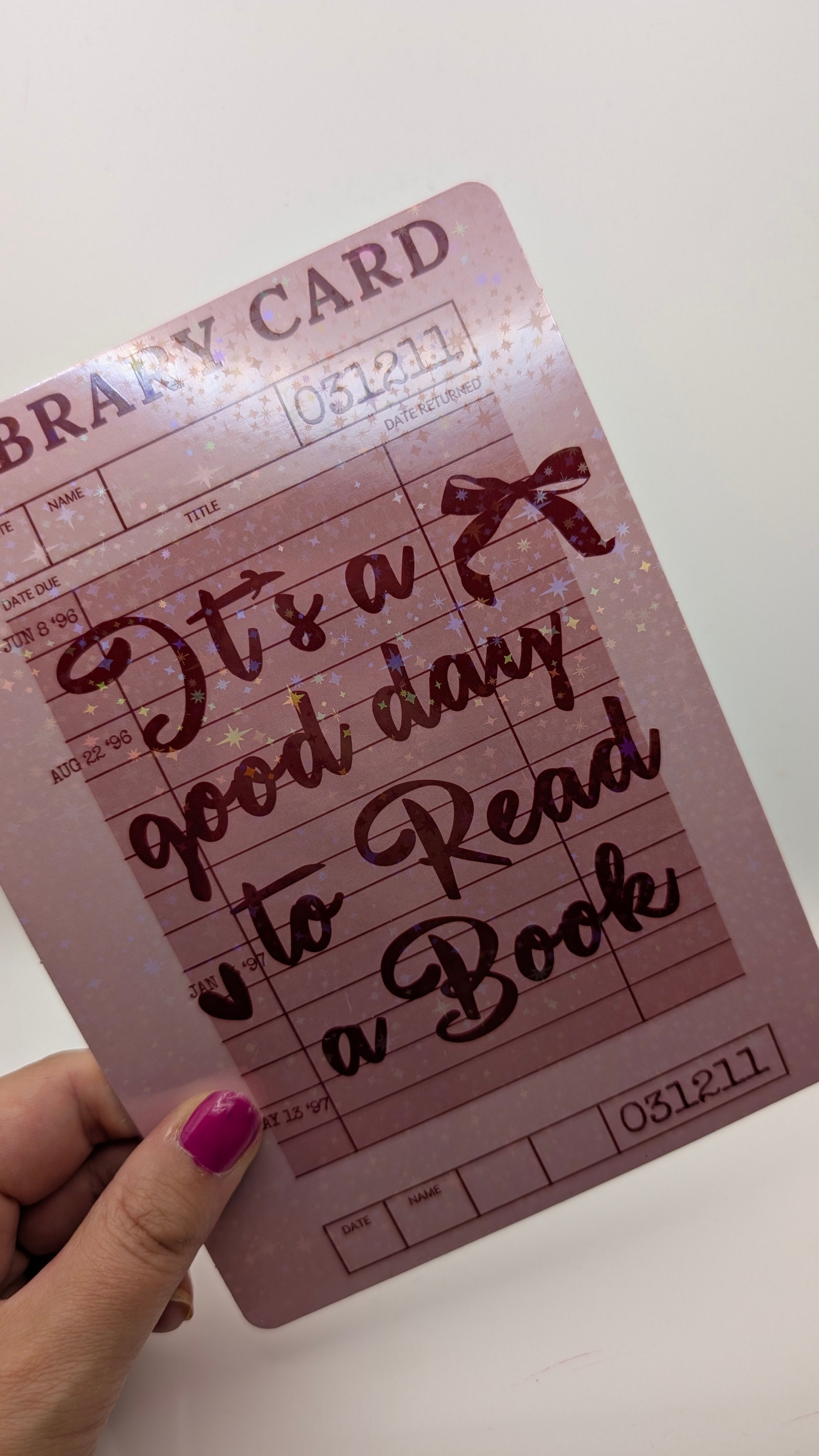 Library Card Style Kindle Inserts & Matching Magnetic Bookmarks