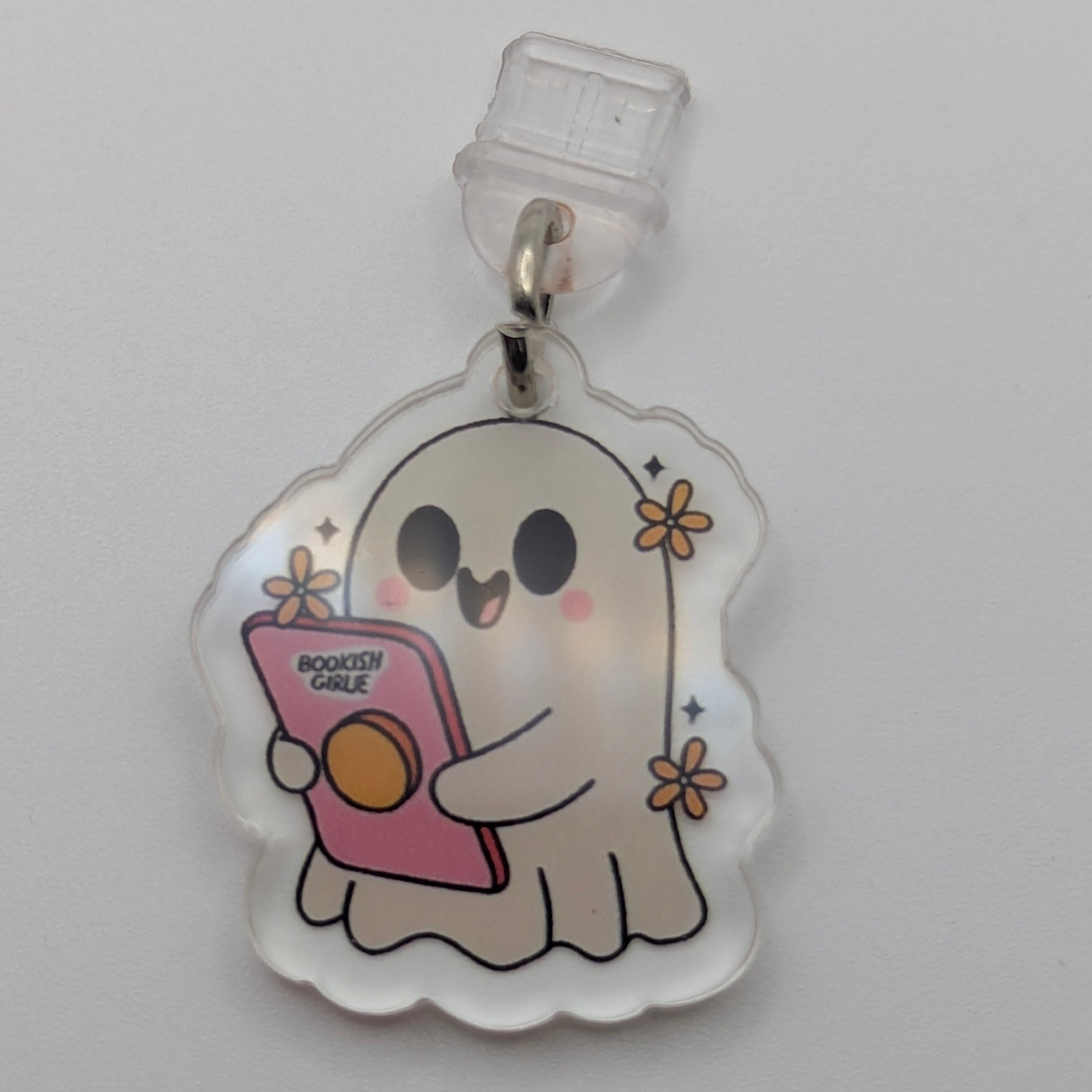 Ghost Reader Kindle Charm for USB-C Port - Decorate your E-Readers or Phone