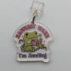 Reading Frog Kindle Charm for USB-C Port - Decorate your E-Readers or Phone