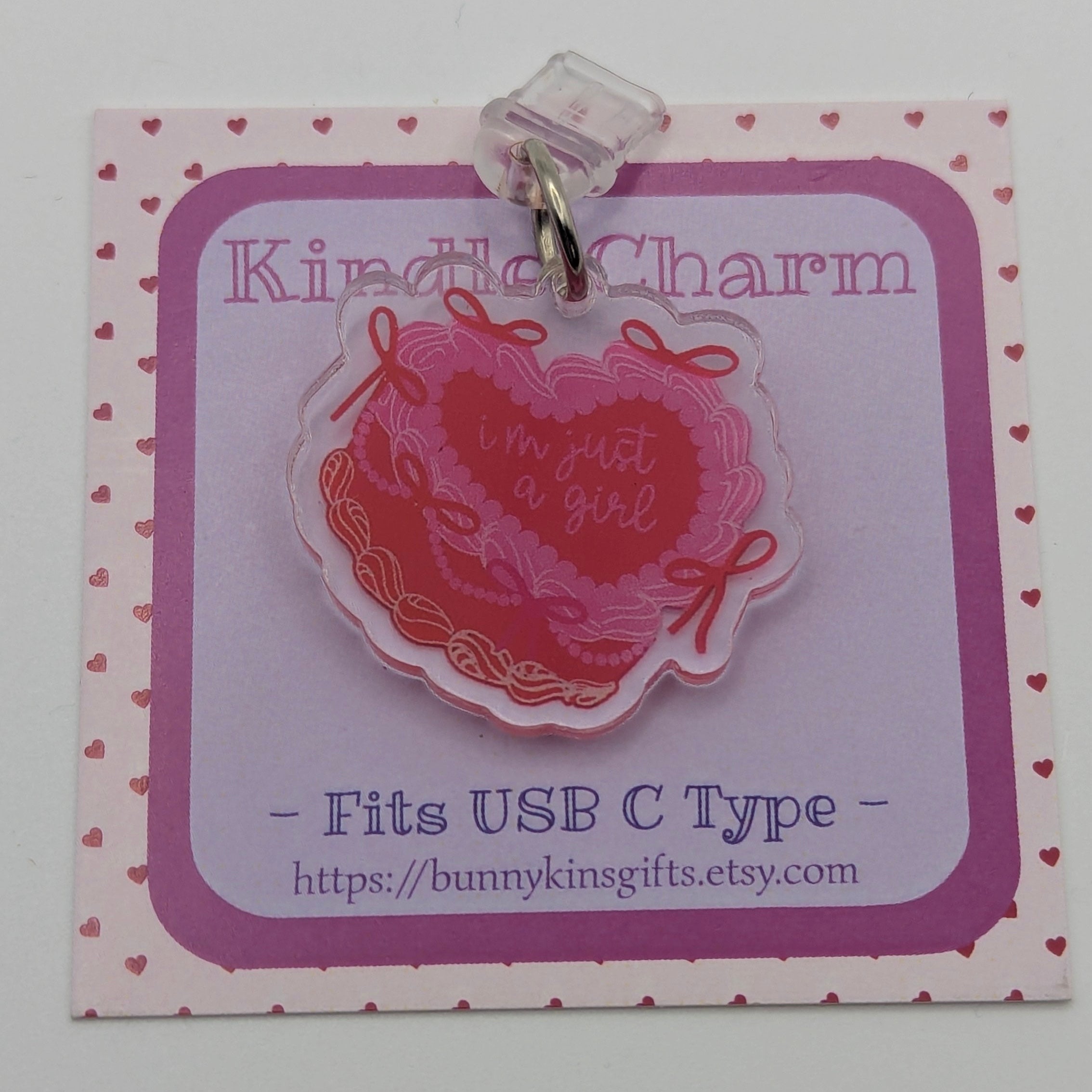 Bookish Babe Cake Charm for USB-C Port - Decorate your E-Readers or Phone